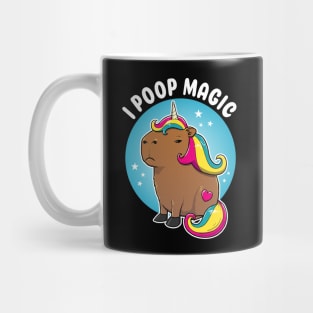 I poop magic Cartoon Capybara Unicorn Mug
